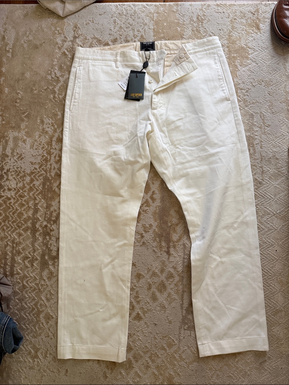 Todd Snyder Off-White Cotton Chinos